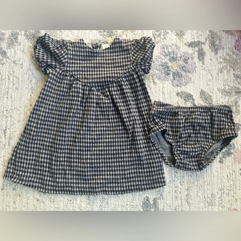 Tucker + Tate Puff Sleeve Cotton Blend Dress & Bloomers